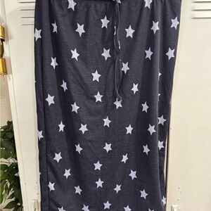 Elegant Starry Black and White Maxi Skirt